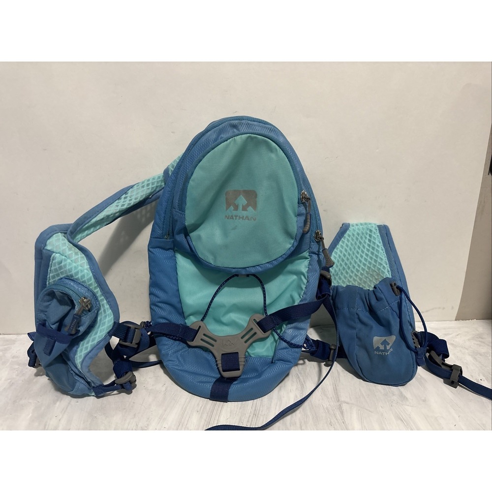 Nathan Hydration Backpack Blue Running Hiking No Bladder Stains